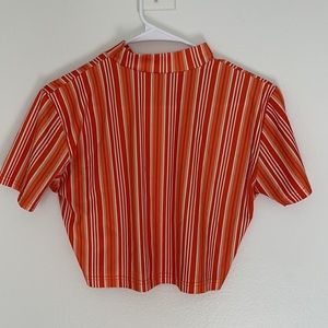 Orange striped T-shirt